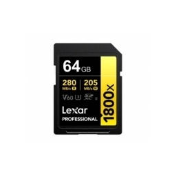 Memoria SDXC Lexar Pro 1800X 64GB UHS-II Gold Series