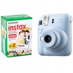 Camara Fujifilm Instax Mini 12 azul + papel x 20