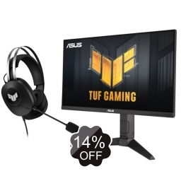Combo Gaming Asus: Aud�fonos TUF H1 II + Monitor 23.8 Full HD 180Hz
