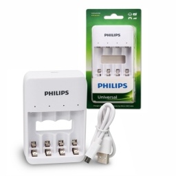 Cargador USB Philips SCB3400NB97 para 4 pilas AAAAA