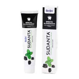 Pasta Dental en Gel sin Fl�or Sri Sri Blanqueador con Carb�n Activado