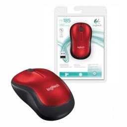Mouse Logitech M185 inal�mbrico rojo