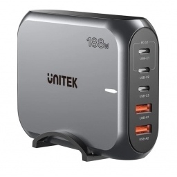 Cargador GaN Unitek de escritorio 188w