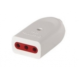 Ficha 3L hembra con tierra blanco Conatel