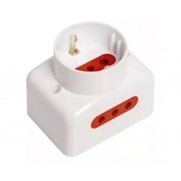Tomacorriente de pared 1xSchuko + 2x3L Conatel