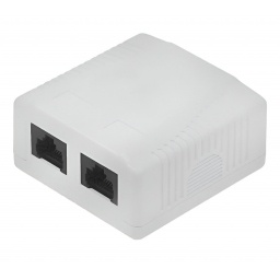 Caja de pared NRG+ RJ-45 2 puertos CAT5E