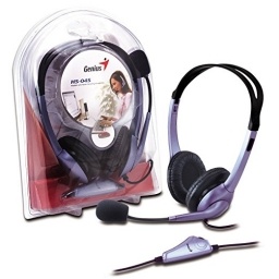 Audfonos Genius HS-04S c/micrfono single jack 3.5 mm